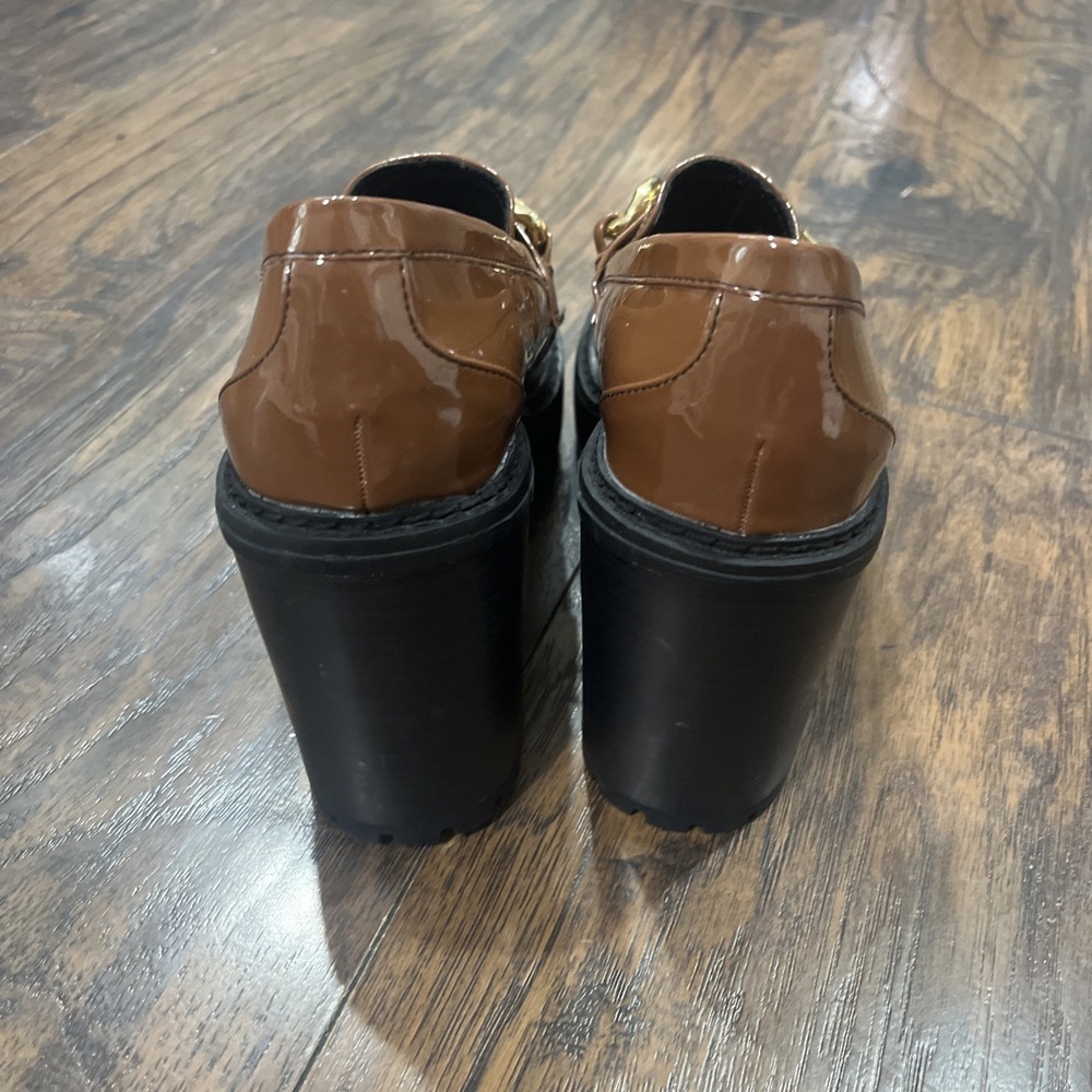 Steve Madden Girl Kassidy Platform Lug Sole Loafer Brown Women's 8.5 - Picture 5 of 10